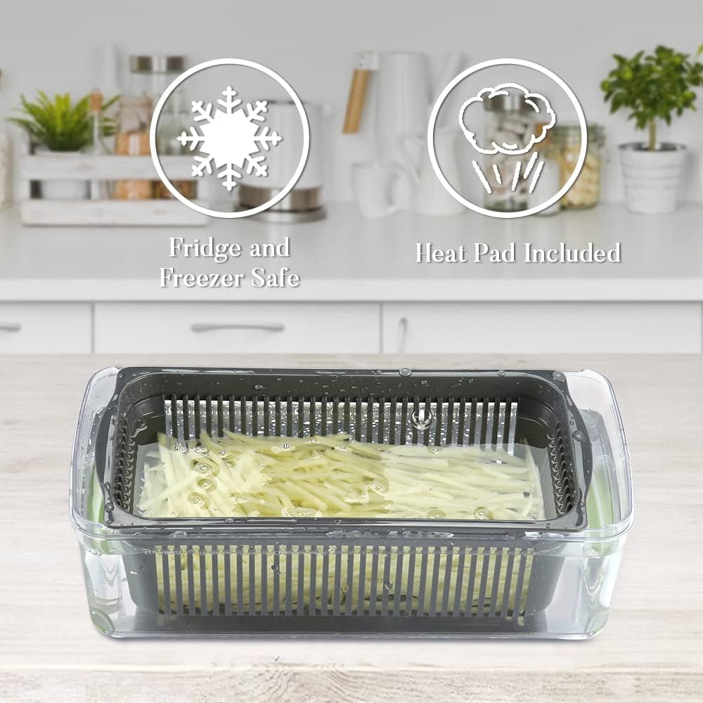 "Efficient 13-in-1 Vegetable/Onion Chopper: Multifunctional Veggie Slicer with 8 Blades, Kitchen Gadget for Precision Cutting, Dicing, and Slicing - Includes Container for Convenient Food Prep"